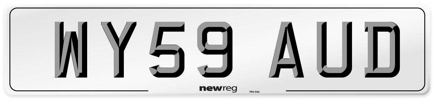 WY59 AUD Number Plate from New Reg